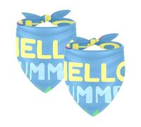 Lot de 2 bandanas Hello Summer Ice Cream pour animal domestique, foulards, chats, chiens