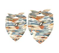 Lot de 2 bandanas indiens canards pour fille et garçon, écharpe, foulard, accessoires pour chiens de petite, moyenne et grande taille