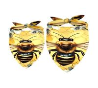 Lot de 2 bandanas lavables en nid d'abeille pour chien de petite, moyenne et grande taille