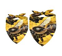 Lot de 2 bandanas lavables en nid d'abeille pour chien de petite, moyenne et grande taille