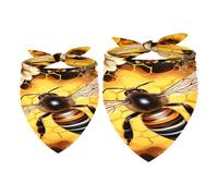 Lot de 2 bandanas lavables en nid d'abeille pour chien de petite, moyenne et grande taille