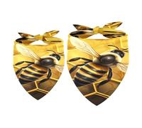 Lot de 2 bandanas lavables en nid d'abeille pour chien de petite, moyenne et grande taille