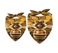 Lot de 2 bandanas lavables en nid d'abeille pour chien de petite, moyenne et grande taille