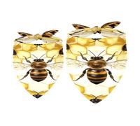 Lot de 2 bandanas lavables en nid d'abeille pour chien de petite, moyenne et grande taille