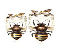 Lot de 2 bandanas lavables en nid d'abeille pour chien de petite, moyenne et grande taille