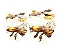 Lot de 2 bandanas lavables en nid d'abeille pour chien de petite, moyenne et grande taille
