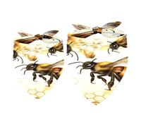 Lot de 2 bandanas lavables en nid d'abeille pour chien de petite, moyenne et grande taille
