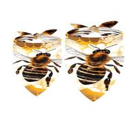 Lot de 2 bandanas lavables en nid d'abeille pour chien de petite, moyenne et grande taille
