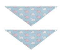 Lot de 2 bandanas mignons en forme de vache des Highlands pour chiot, anniversaire, vacances, bandana, accessoires pour animaux domestiques, chats, chatons, collier bandana L