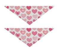 Lot de 2 bandanas mignons pour chien et chaton pour chiot, anniversaire, vacances, accessoires pour animaux domestiques, collier bandana pour chats et chatons, taille L