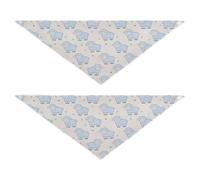 Lot de 2 bandanas mignons pour chien, motif agneau, bleu crème, lot de 2 bandanas pour chiot, anniversaire, vacances, accessoires pour animaux domestiques, chats, chatons, colliers bandana L