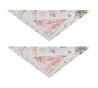 Lot de 2 bandanas pour chien aquarelle résistants à l'usure et lot de 2 pour l'extérieur qui veut s'habiller jusqu'à 50,8 x 18,8 cm, 7,6 cm