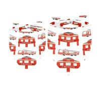 Lot de 2 bandanas pour chien avec camion de pompiers et caserne de pompiers pour fille et garçon, écharpe pour chiens de petite, moyenne et grande taille