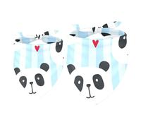 Lot de 2 bandanas pour chien avec motif panda avec motif cœur pour fille et garçon, écharpe pour chiens de petite, moyenne et grande taille