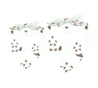 Lot de 2 bandanas pour chien avec motif panda jouant pour fille et garçon - Accessoires pour chiens de petite, moyenne et grande taille