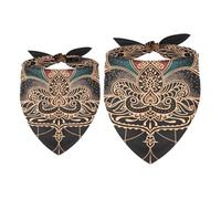 Lot de 2 bandanas pour chien, motif fleur de lotus, bavoirs, écharpes pour chiens de petite, moyenne et grande taille