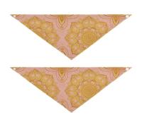 Lot de 2 bandanas pour chien motif floral mandala - Pour anniversaire, vacances - Accessoires pour animaux domestiques - Collier bandana pour chat et chaton - L