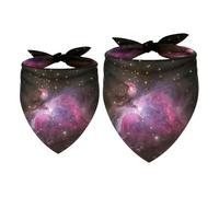 Lot de 2 bandanas pour chien, motif galaxie étoilée, fille, garçon, écharpe, foulard, accessoires pour chiens de petite, moyenne et grande taille