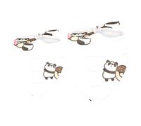 Lot de 2 bandanas pour chien - Motif panda et donut - Pour filles et garçons - Accessoires pour chiens de petite, moyenne et grande taille