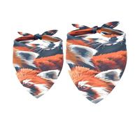 Lot de 2 bandanas pour chien - Motif panda rouge - Accessoires pour chiens de petite, moyenne et grande taille
