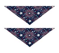 Lot de 2 bandanas pour chien « The 4th of July » - Accessoires pour petit et grand chat
