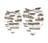 Lot de 2 bandanas pour chien Transport maritime et aérien Fille Garçon Foulard Accessoires pour chiens de petite, moyenne et grande taille Chiot Chat animal domestique