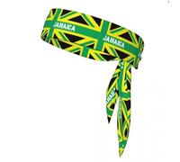 Lot de 2 bandanas pour le sport du royaume de la Jamaïque pour course à pied, tennis, karaté, athlétisme, taille unique