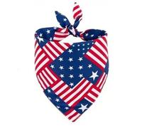 Lot de 2 bandanas réversibles triangulaires patriotiques pour chien pour le 4 juillet, festival pour petit, accessoires de vacances Medi
