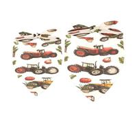 Lot de 2 bandanas tracteurs et cultures agricoles pour fille et garçon, écharpe, foulard, accessoires pour chiens de petite, moyenne et grande taille