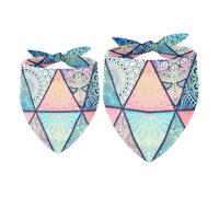 Lot de 2 bandanas triangulaires pour chien - Motif mandalas - Pour filles et garçons - Accessoires pour chiens de petite, moyenne et grande taille