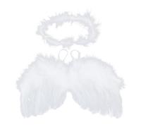 Lot de 2 bandeaux à ailes blanches pour nouveau-né - Accessoire de photographie - Bandeau pour cheveux - Décoration