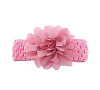 Lot de 2 bandeaux à fleurs pour bébé - En mousseline de soie - Pour nouveau-né - Pour baptême, fête, mariage, photographie, vieux rose