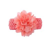 Lot de 2 bandeaux à fleurs pour bébé - En mousseline de soie - Pour nouveau-né - Pour baptême, fête, mariage, photographie, rouge pastèque