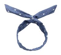 Lot de 2 bandeaux bohème pour femme - En denim - Oreilles de lapin - Bandeau avec fil de fer - Larges bandeaux rétro - Pour femme - Pour le quotidien - Maquillage - Yoga - Bleu D