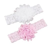 Lot de 2 bandeaux décoratifs tendance pour bébé avec fleurs