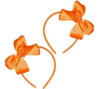 Lot de 2 bandeaux élégants et doux avec nœud jaune - Style vintage - Pour mariage, Nouvel An, fête - Accessoires de cheveux pour filles et femmes