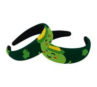 Lot de 2 bandeaux épais et antidérapants pour femme avec inscription Happy St Patrick Lucky Green Clover-1200