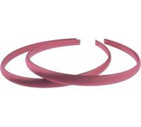 Lot de 2 bandeaux fins et fins recouverts de satin pour adolescentes, filles, demoiselles d'honneur, fête basique en satin uni, serre-tête Alice pour uniforme scolaire (vin, taille unique)
