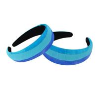 Lot de 2 bandeaux larges en velours pour femme, motif arc-en-ciel coloré, accessoires rembourrés, bandeaux de beauté pour filles