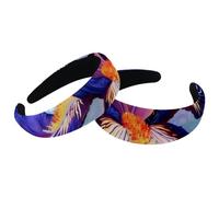 Lot de 2 bandeaux larges en velours pour femme, motif iris, violet, accessoires rembourrés, bandeaux de beauté pour filles