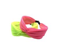 Lot de 2 bandeaux noués pour femme, couleur simple, large et croisée, adaptés pour le yoga, l'exercice, le maquillage, le lavage du visage, etc.