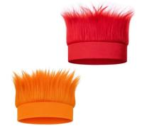 Lot de 2 bandeaux poilus pour Halloween, chapeaux fous et trolls pour | Accessoires de costume de fête pour homme et femme pour la semaine spirituelle, Mardi Gras, cosplay, sport