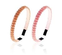 Lot De 2 Bandeaux Pour Femme, Bandeaux En Cristal Pour Filles, Bandeaux Tendance Pour Femme, Accessoires De Coiffure Pour Femme, Adaptés Pour Les Fêtes, Les Déplacements Quotidiens