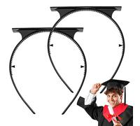 Lot de 2 bandeaux réutilisables pour chapeau de remise de diplôme - Accessoires de fête pour enterrement de vie de jeune fille - Stabilisateur réutilisable pour garder la coiffure