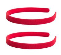 Lot de 2 bandeaux rouges - Accessoires de cheveux rouges - Accessoires de cheveux tendance pour filles - Bandeaux en velours pour l'école - Red Nose Day