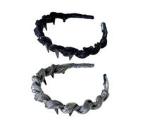 Lot de 2 bandeaux vintage avec perles artificielles Cranium - Ne glissent pas - Pour femme - Pour fête, mariage