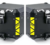 Lot de 2 bandes adhésives fluorescentes compatibles avec TOURATECH Top Case (jaune fluo)