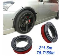 Lot de 2 bandes anti-collision universelles en caoutchouc pour passage de roue de voiture moulures de garde-boue longueur 15 m