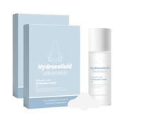 Lot de 2 bandes anti-points noirs, hydrocolloïdes pour un nettoyage en profondeur, réduit et libère les pores, absorbe l'huile et élimine l'acné, 8 bandes nasales + tonique exfoliant 100 ml