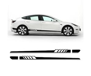Lot de 2 Bandes Autocollantes en Vinyle pour seuil de portière de Voiture, pour Tesla, Model 3, Model S, Model X et Model Y.